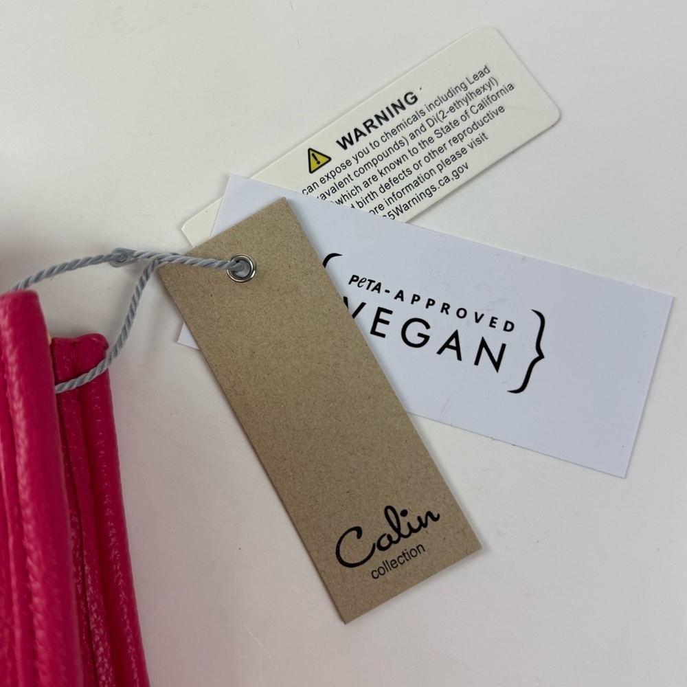 Calin Collection Pink Crossbody Purse Vegan Leather PETA Approved Bag NWT NEW - Picture 8 of 12